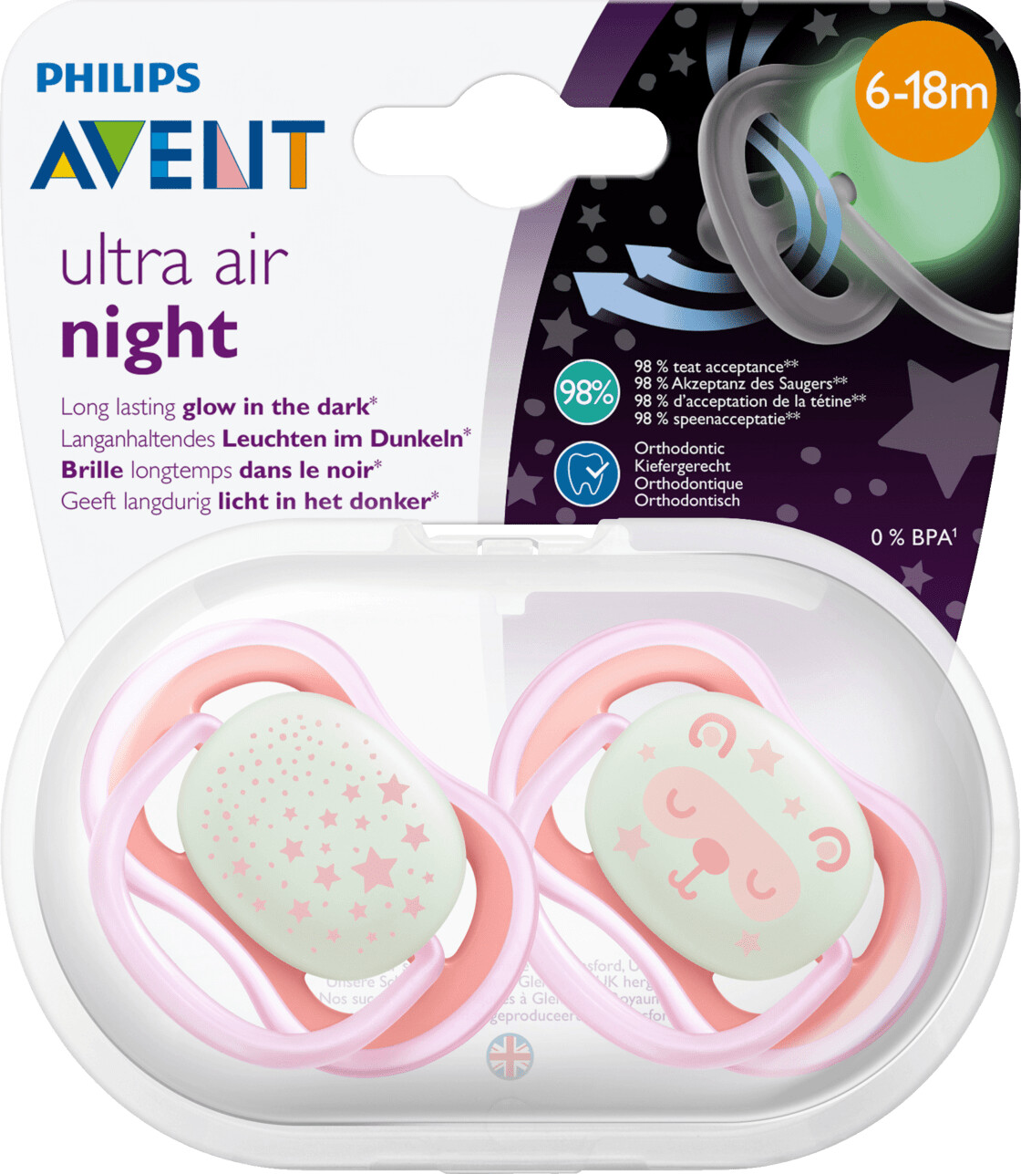 Philips AVENT Ultra Air Night 618m Girl (2 pcs.) au meilleur prix sur