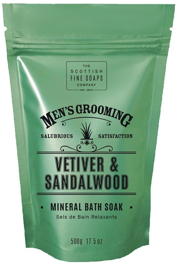Scottish Fine Soaps Vetiver & Sandalwood Mineral Bath Soak (500 g)