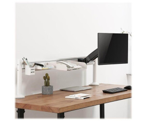 Support Mural Pour Rail De Rangement LogiLink EO0019-3 - Lot De 2, Blanc Mat, Charge Max 50 Kg, Pour Bureau Ou Atelier
