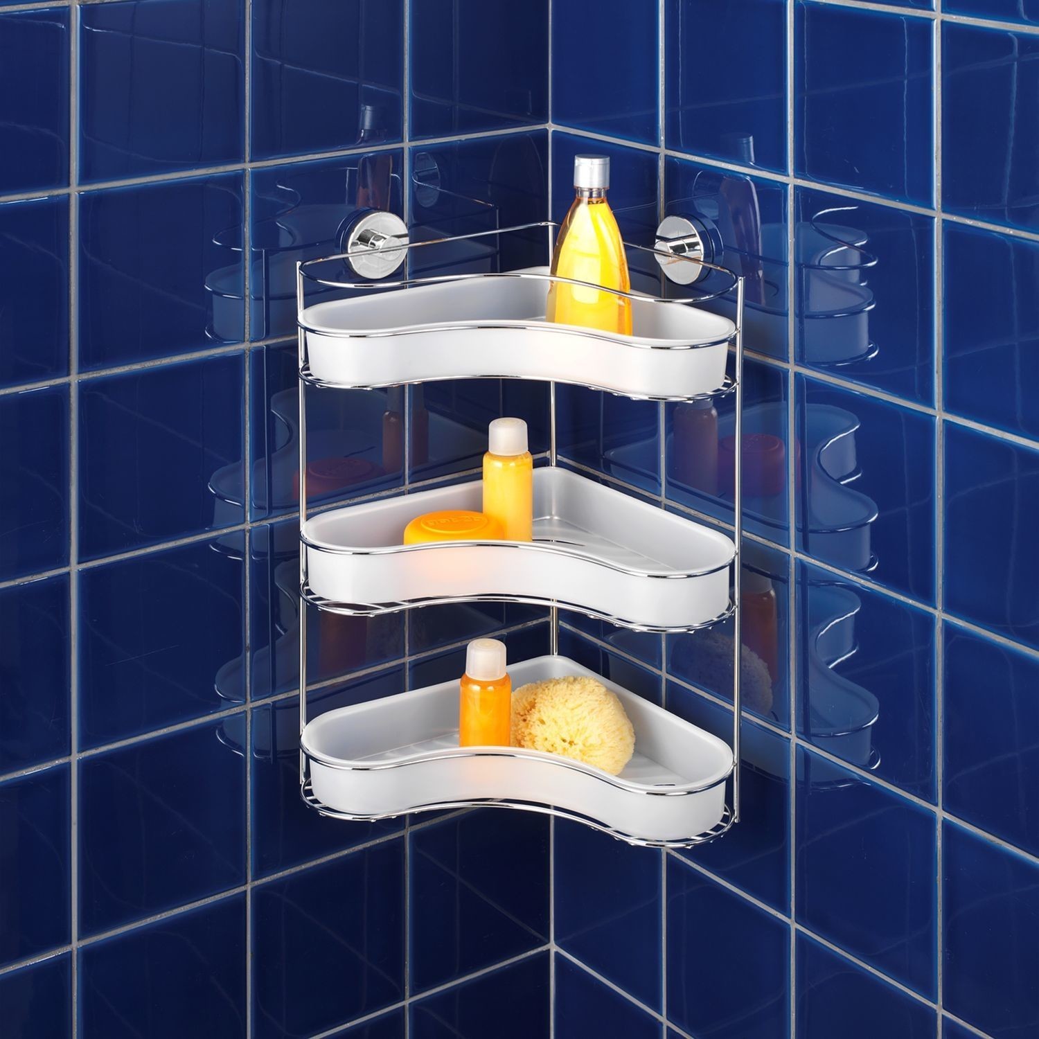Duschkörbe Ablage Wandablage mit 3 Etagen Badezimmer Duschkorbe