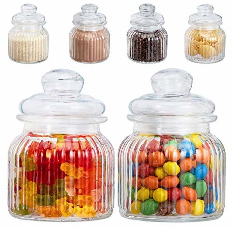 Relaxdays Glass Jar Set 6 pcs 700 ml