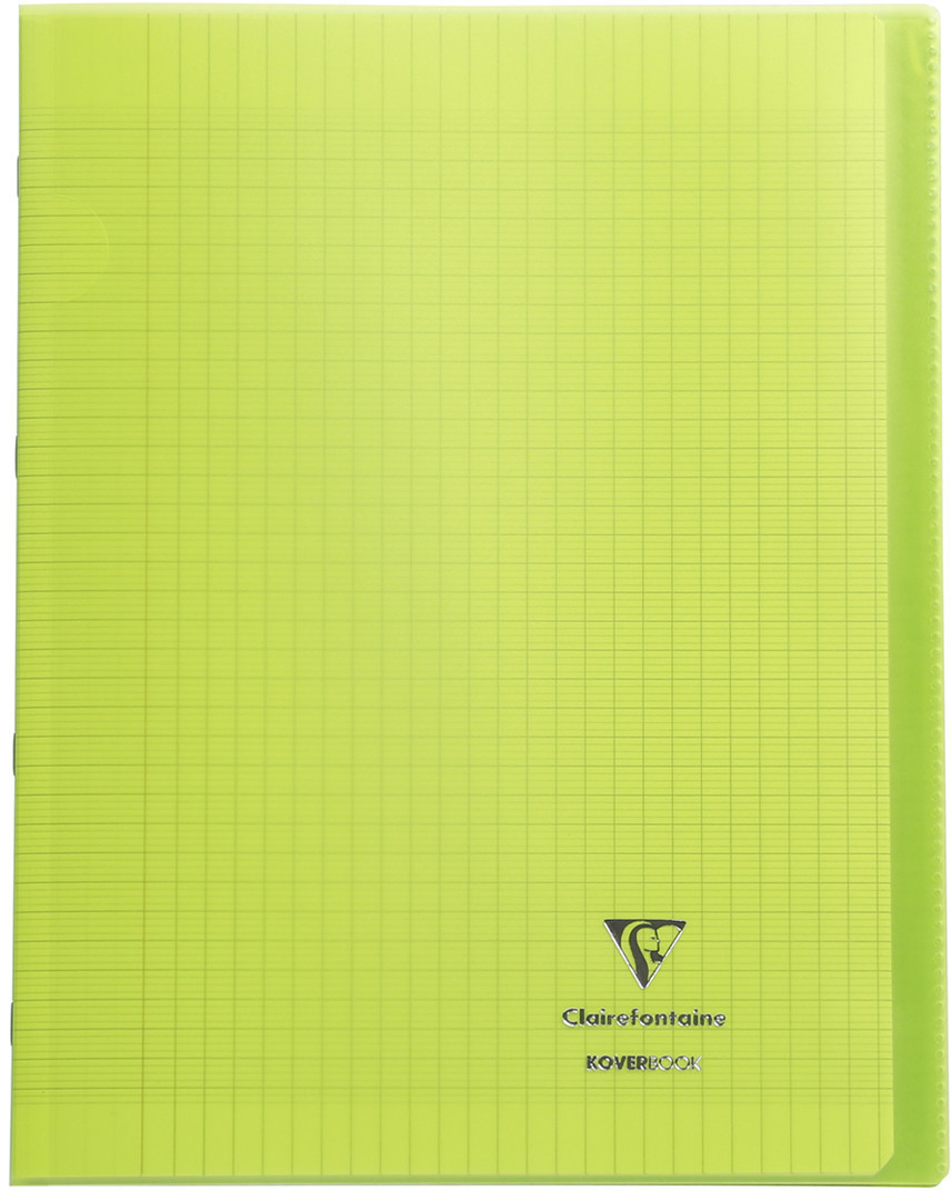 Clairefontaine Koverbook 24 x 32 cm 96 pages grands carreaux vert