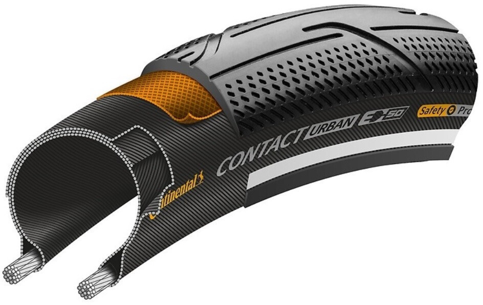 Continental Contact Urban Drahtreifen 26 x 1,75 (47-559) Reflex E-50 schwarz/schwarz