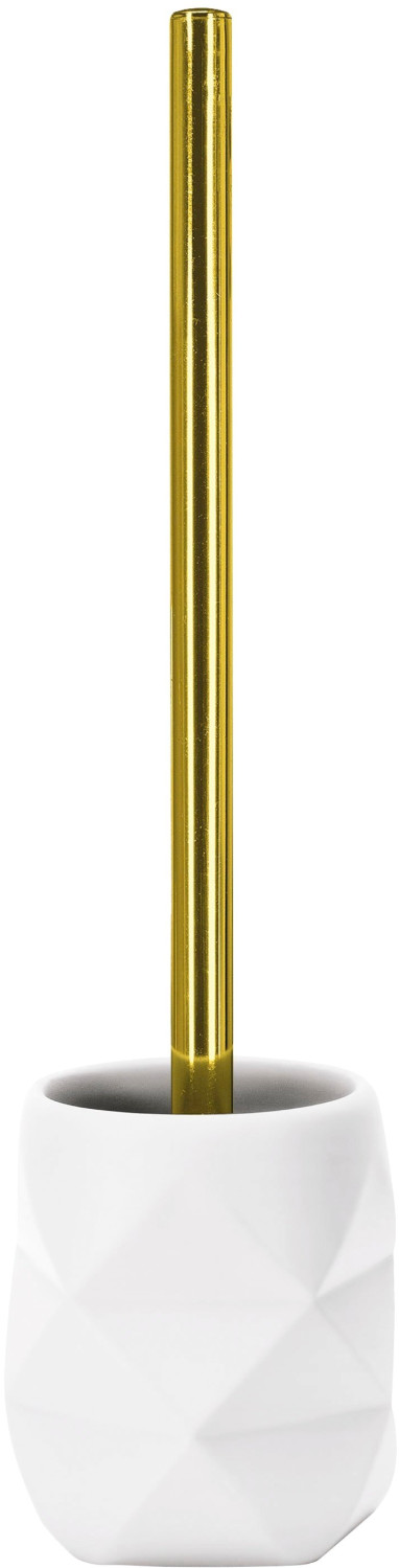 Kleine Wolke Toilet Brush Set Crackle White/Gold