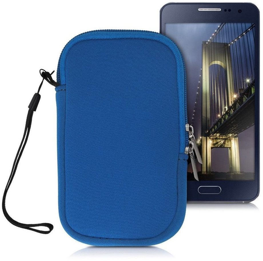 kwmobile Handytasche für Smartphones S - 4,5 - Neopren Handy Tasche Hülle  Cover Case Schutzhülle Blau - 14,4 x 8,3 cm Innenmaße ab 10,29 €