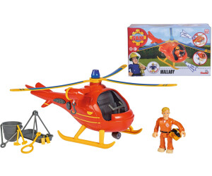Simba Toys Feuerwehrmann Sam Hubschrauber Wallaby mit Figur 