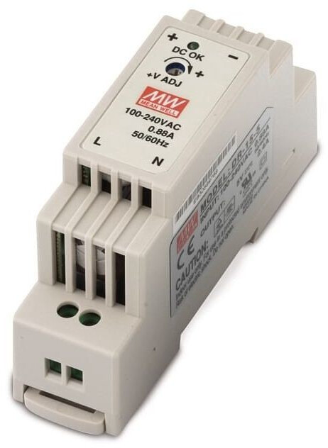 Mean Well Alimentation rail din 5 V 2,4 A