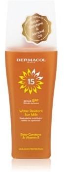 Dermacol Sun Water Resistant waterproof sun milk with atomizer SPF 15 (200 ml)