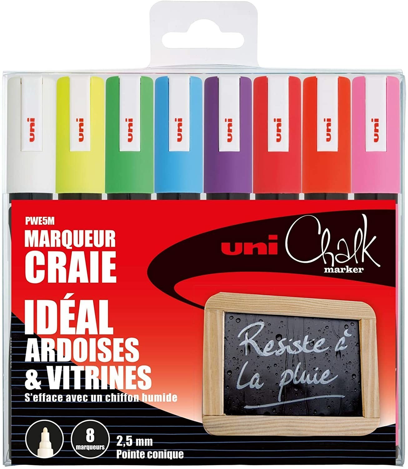 Uni Mitsubishi Pencil Chalk PWE-5M 8 pièces