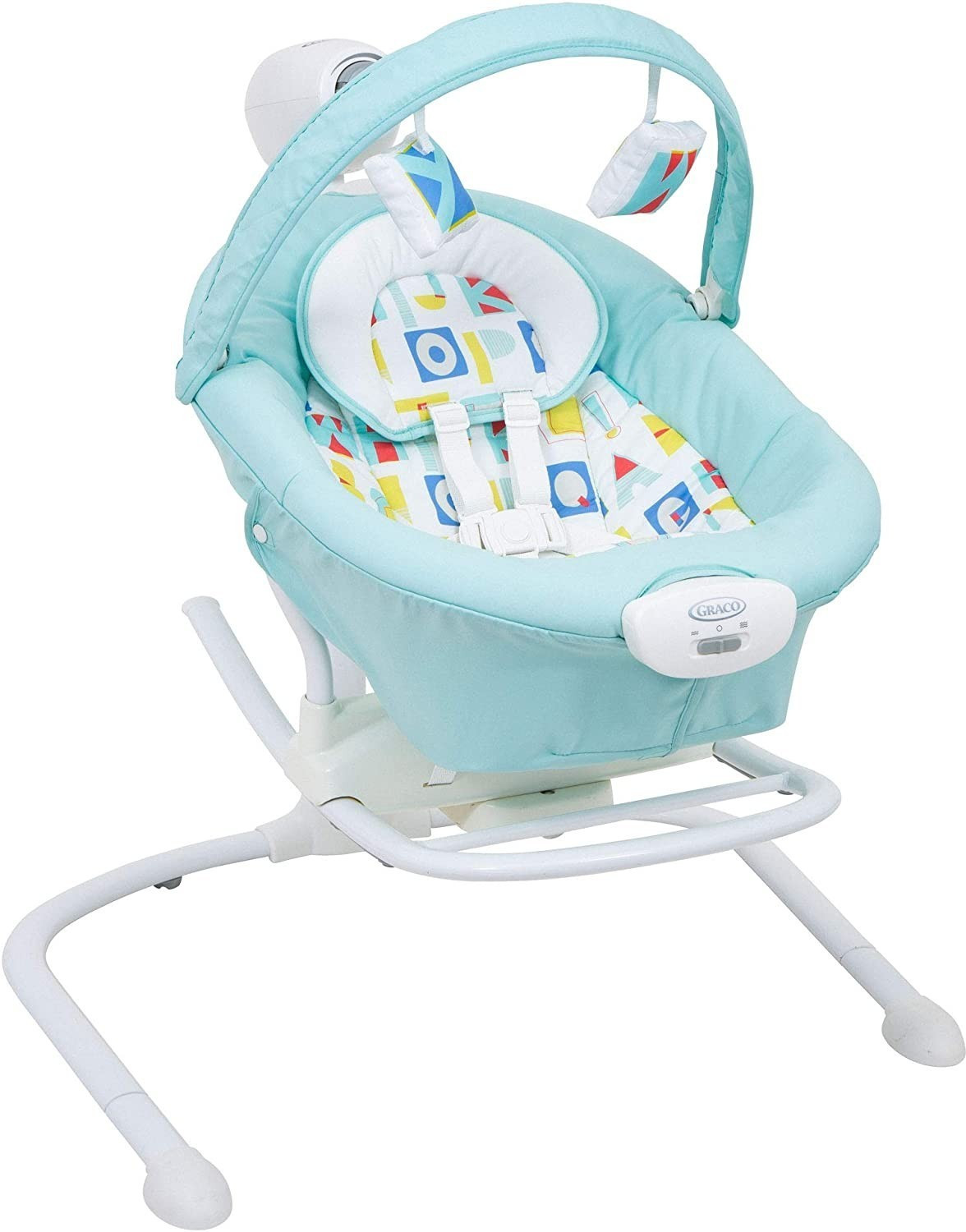 graco swing and bouncer with alphabet design