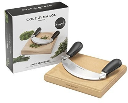 Cole & Mason Mincing Knife including Cutting Board