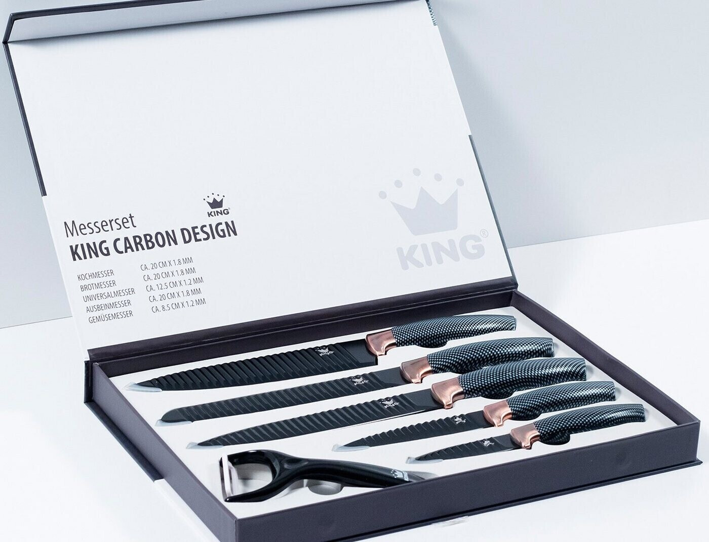King Carbon Optic Messer-Set Preisvergleich 6-teilig € ab | bei 19,90