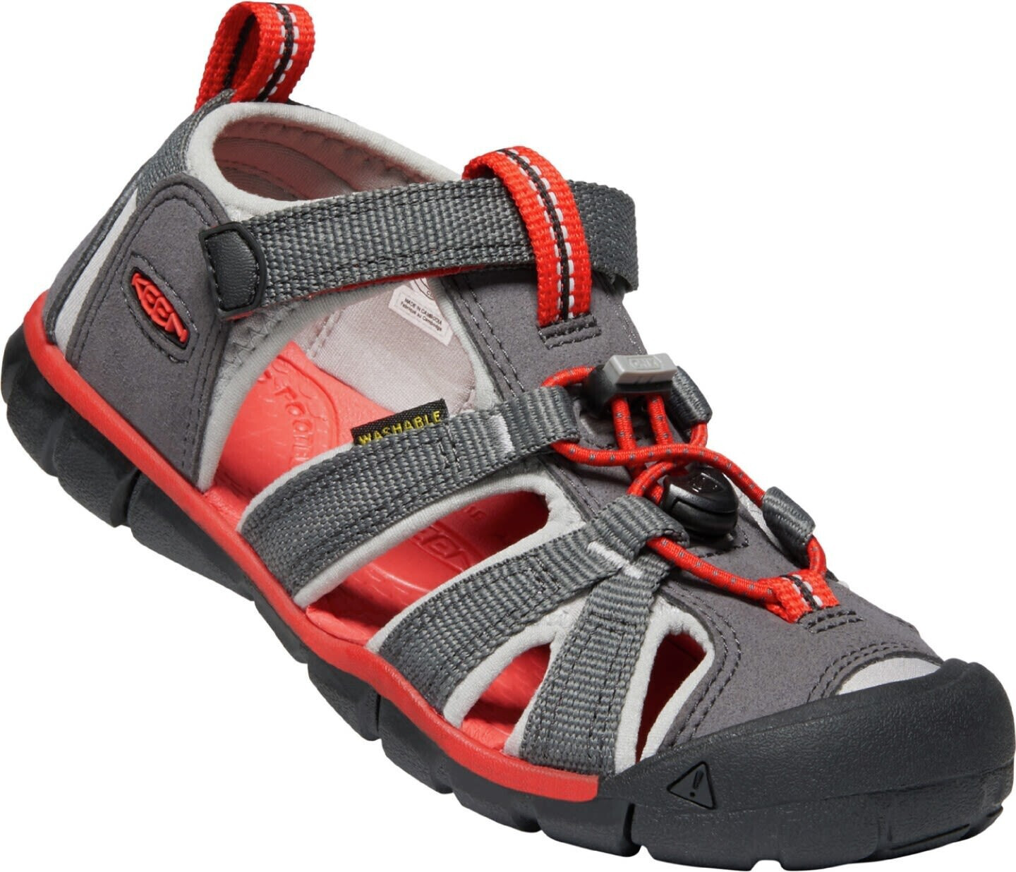 Keen Kinder-Wanderschuhe Seacamp II Cnx grau/schwarz/rot (1022970) ab