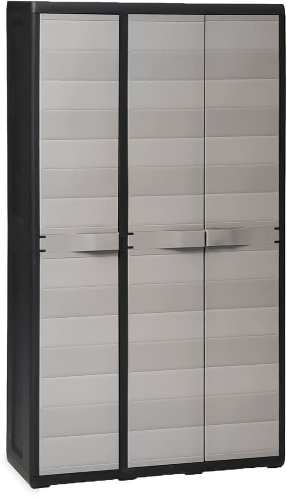 VidaXL 4 étagères gris/noir