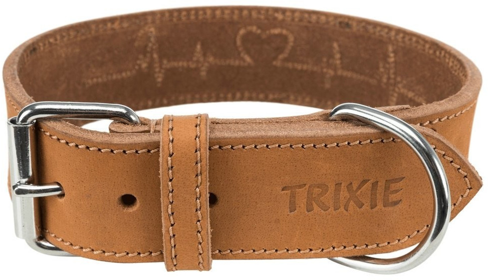 Photos - Collar / Harnesses Trixie Leather Collar brown L-XL 