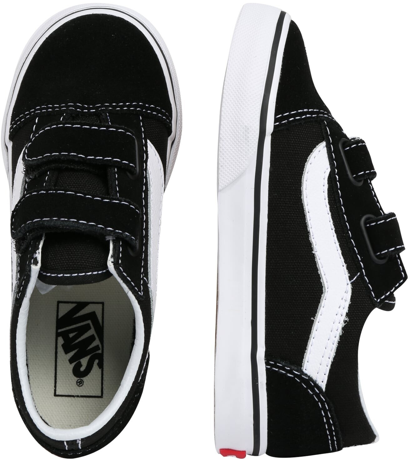 Vans off the wall old cheap skool v black & white shoes