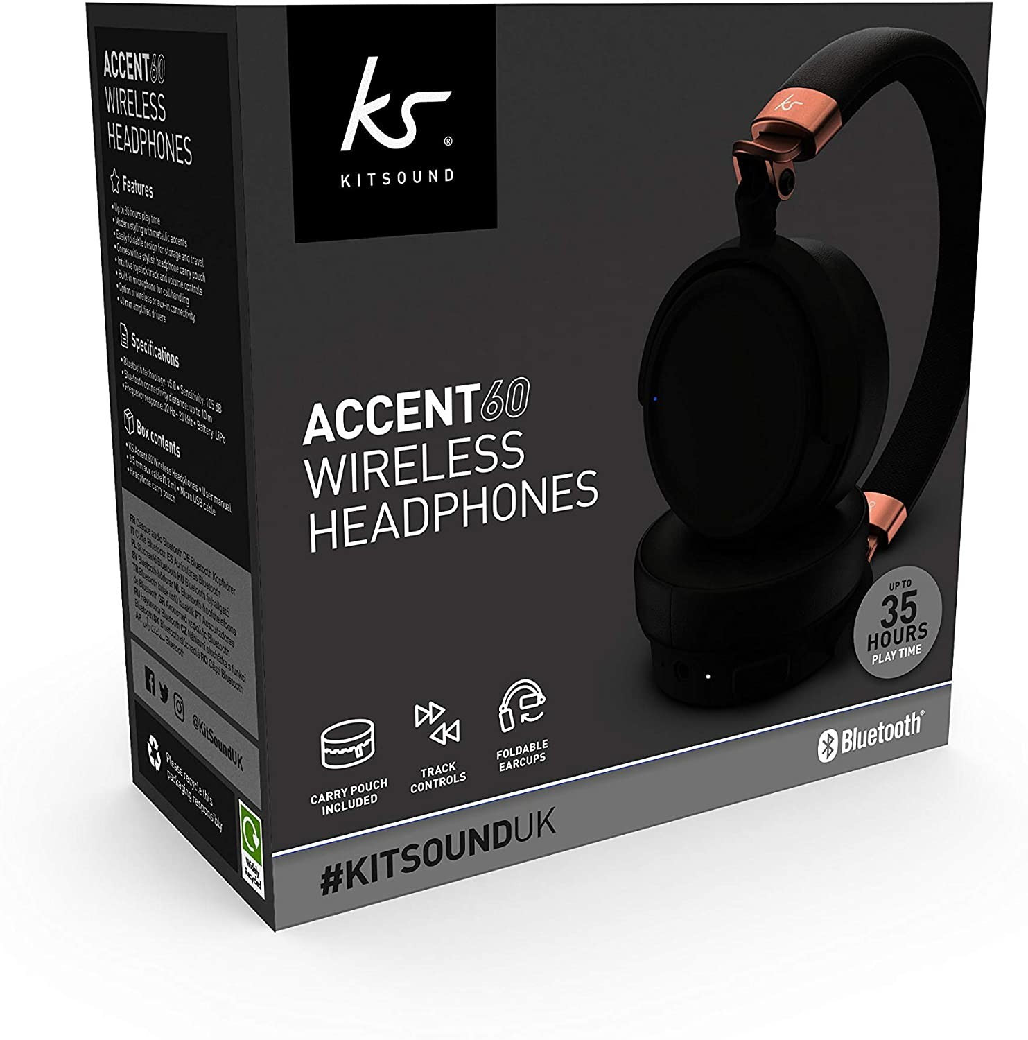 Buy Kitsound Accent 60 Wireless Bluetooth Headphones from