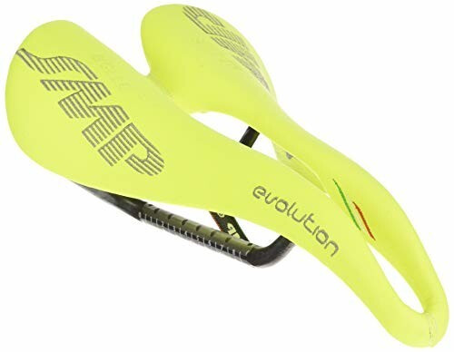 Selle SMP Evolution Carbon Rail 266 x 129 mm Yellow Fluor