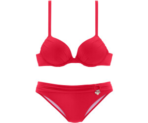 S.Oliver Push-Up-Bikini Tonja mit Zierring an der Hose red