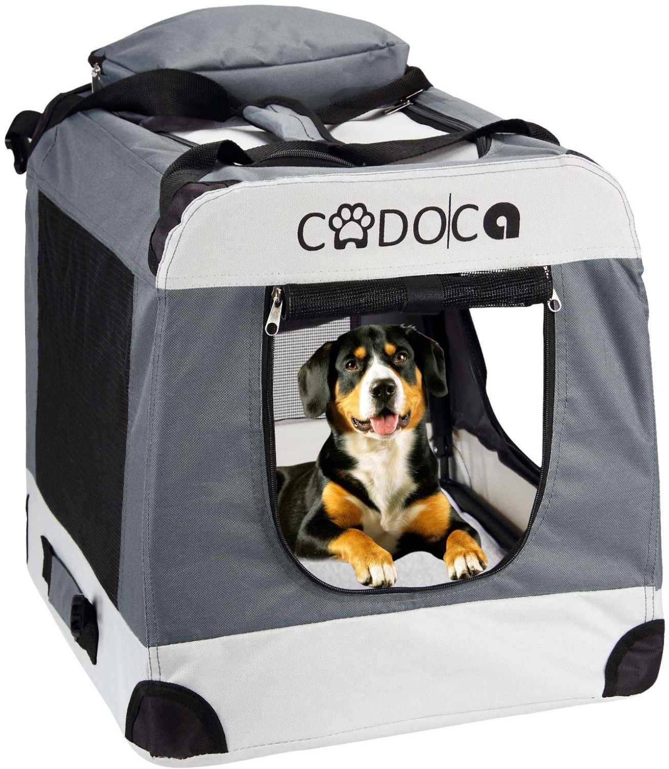 Cadoca Caisse de transport pour chien M Grey