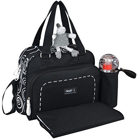 Baby on Board Diaper Bag Swirl black
