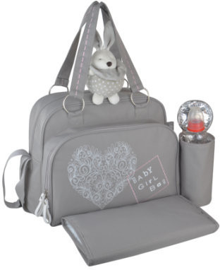 Baby on Board Diaper Bag Swirl grey