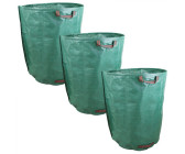 Relaxdays Lot de 4 sacs à déchets jardin, 200 L, étanches, pliables,  feuillages, 3 poignées, végétaux