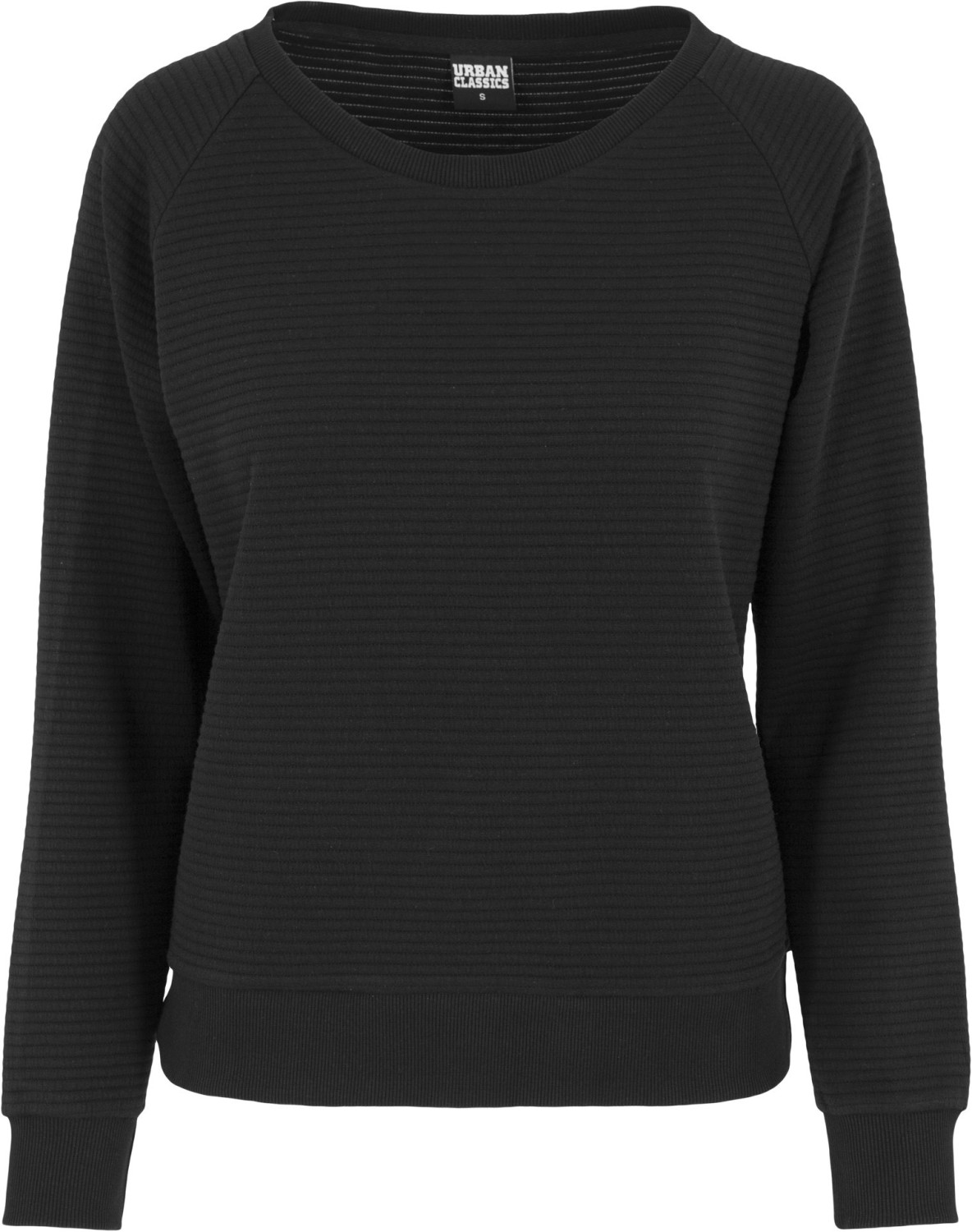Urban Classics Stripe Quilt Raglan Crew (TB1068-00007-0054) black