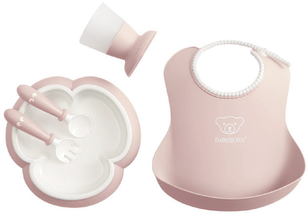 Babybjörn Baby Feeding Set powder pink