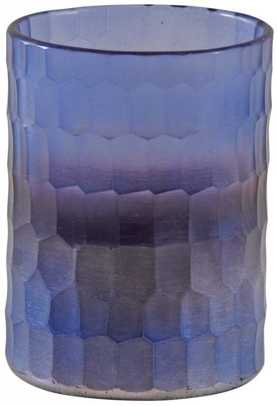 Aubry Gaspard Photophore en verre bleu/violet