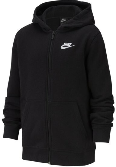 Nike Sportswear Club Older Kids' Full-Zip Hoodie black/black/white