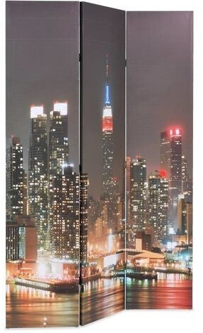 VidaXL Cloison de séparation pliable New York la nuit 120 x 170 cm