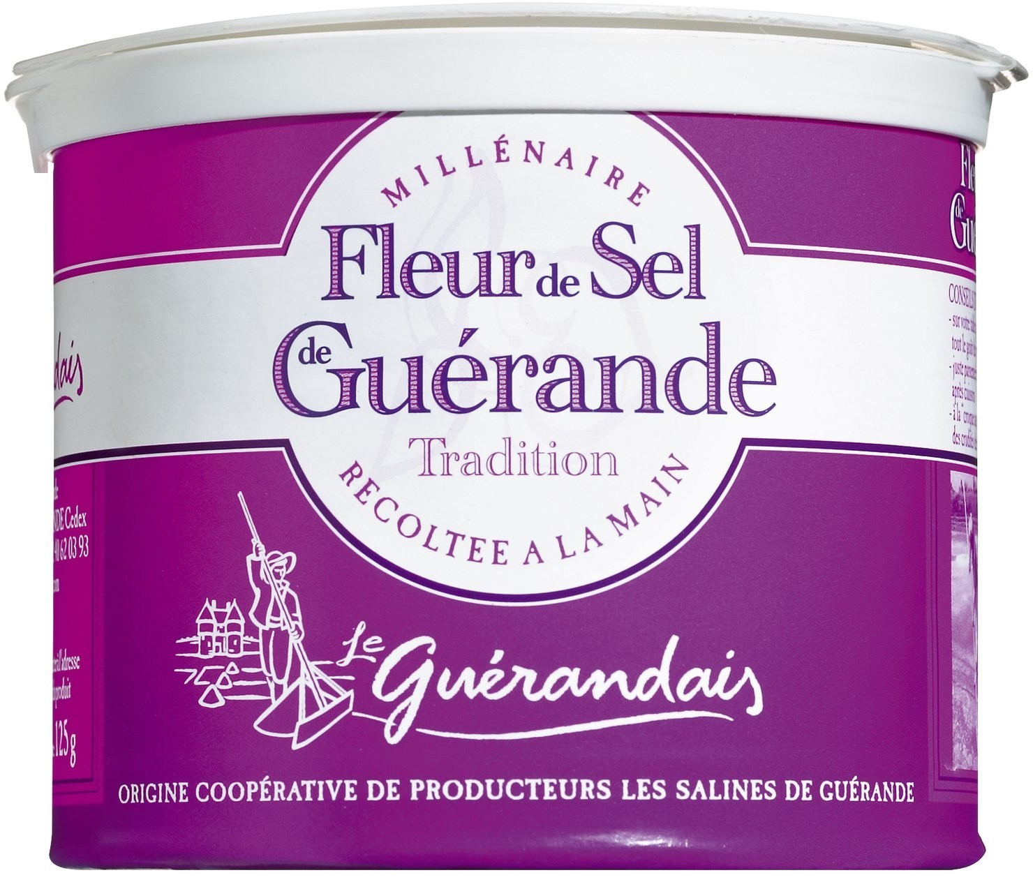 LE GUERANDAIS Fleur de sel de Guérande 100% naturelle Bretagne IGP 125g pas  cher 