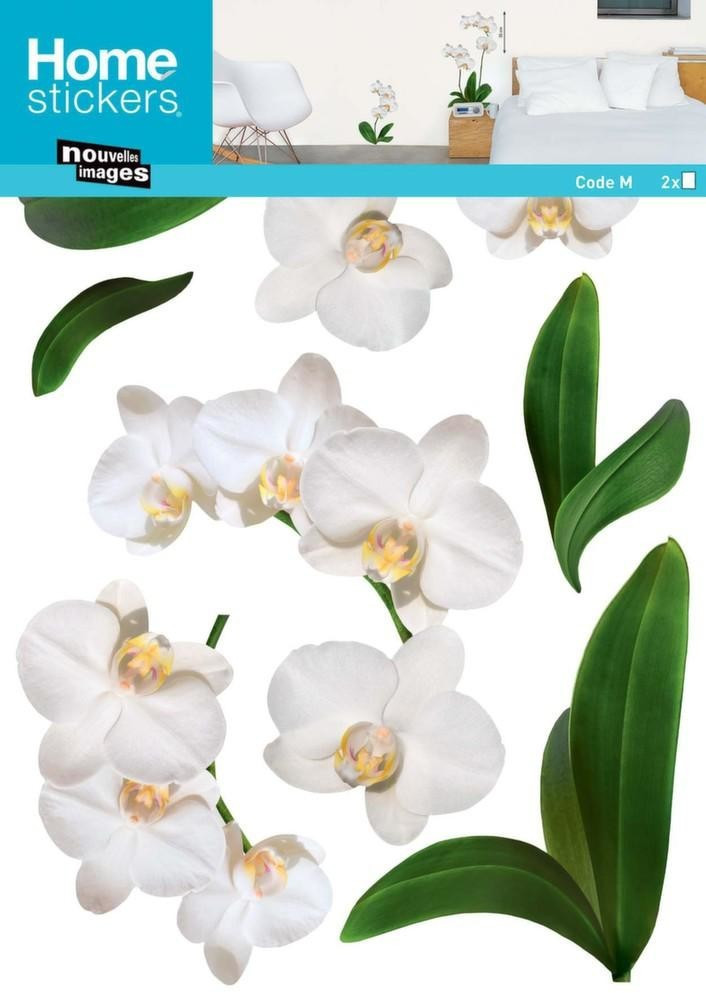 Nouvelles Images Sticker orchidée blanche