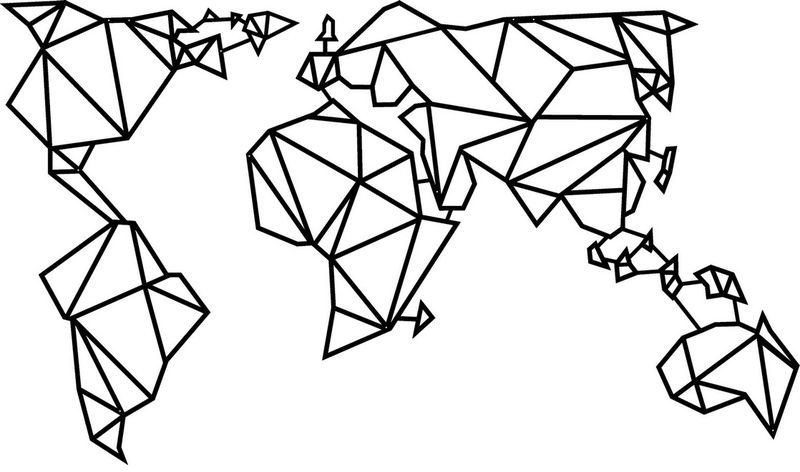 Homemania Décoration murale carte du monde