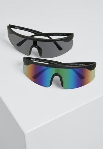 Urban Classics Sunglasses France 2-Pack (TB3552-02497-0050) black/bluegreen