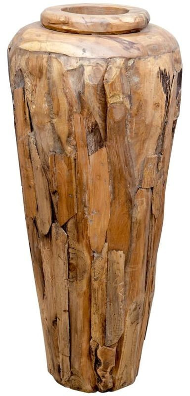 vidaXL Vase en teck 40 x 80 cm