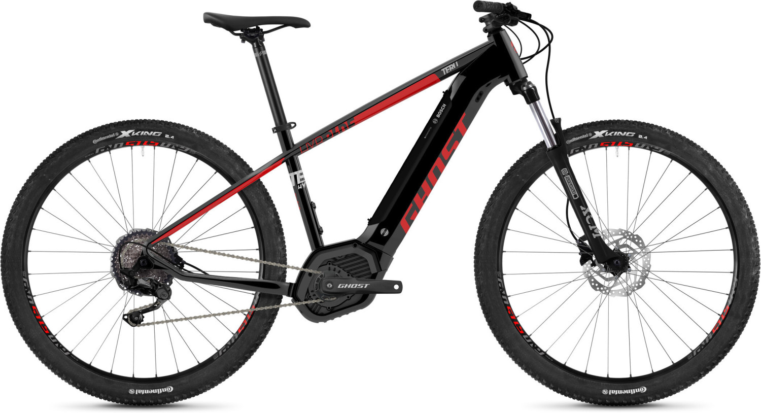Ghost Hybride Teru PT B3.9 AL 29 jet black/riot red/urban grey 2020