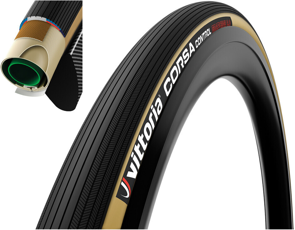 Vittoria Corsa Control 700 x 28C Black / Brown au meilleur prix