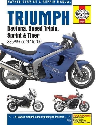 Triumph Daytona, Speed Triple, Sprint & Tiger 885/955cc (97 - 05) (Haynes Service & Repair Manual) (ISBN:9780857339393)