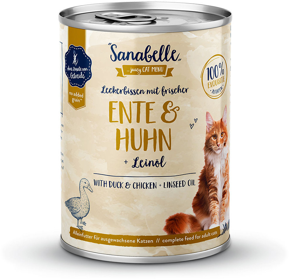bosch Adult Duck & Chicken + Linseed Oil Wet Cat Food 400g