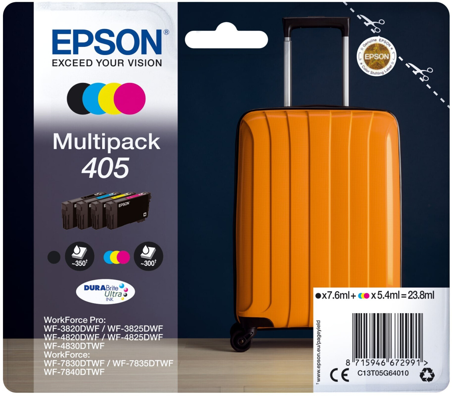 Cartuccia Epson 604 ananas multipack inchiostro colori originale