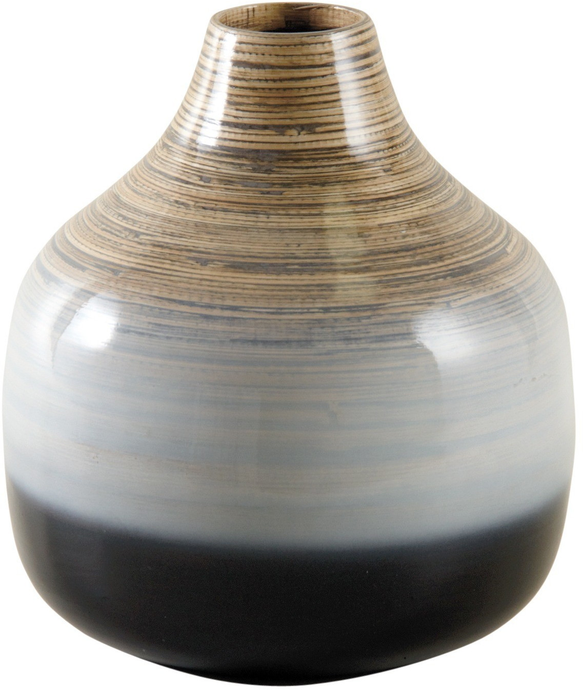 Aubry Gaspard Vase boule bambou laqué