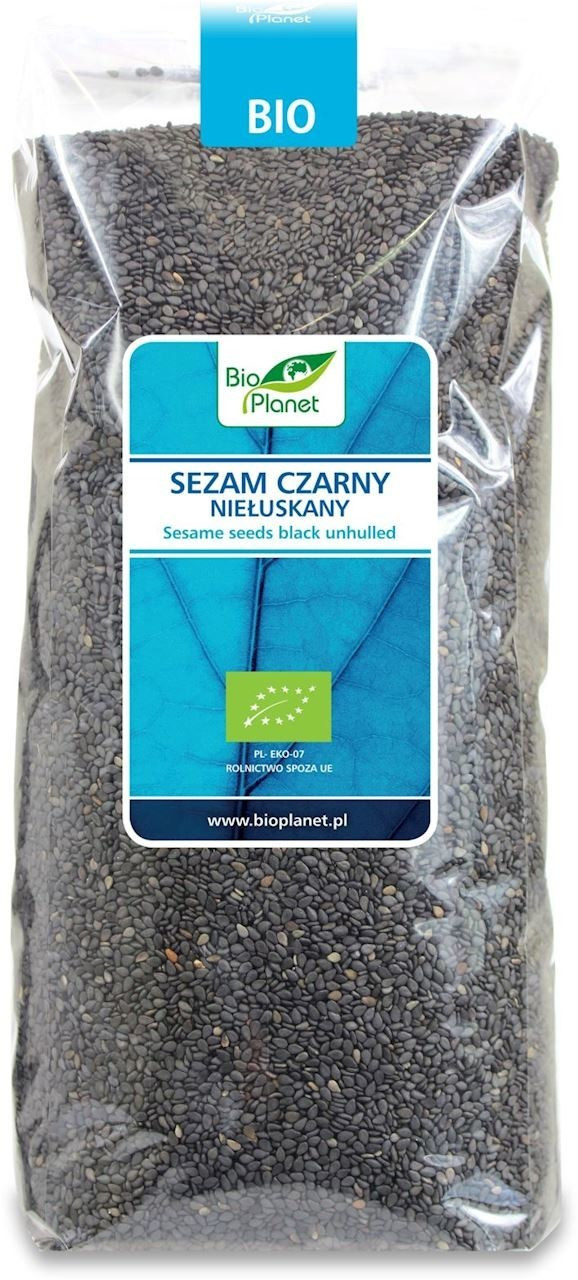Bio Planet Black Sesame Seeds Unhulled Organic (1kg)