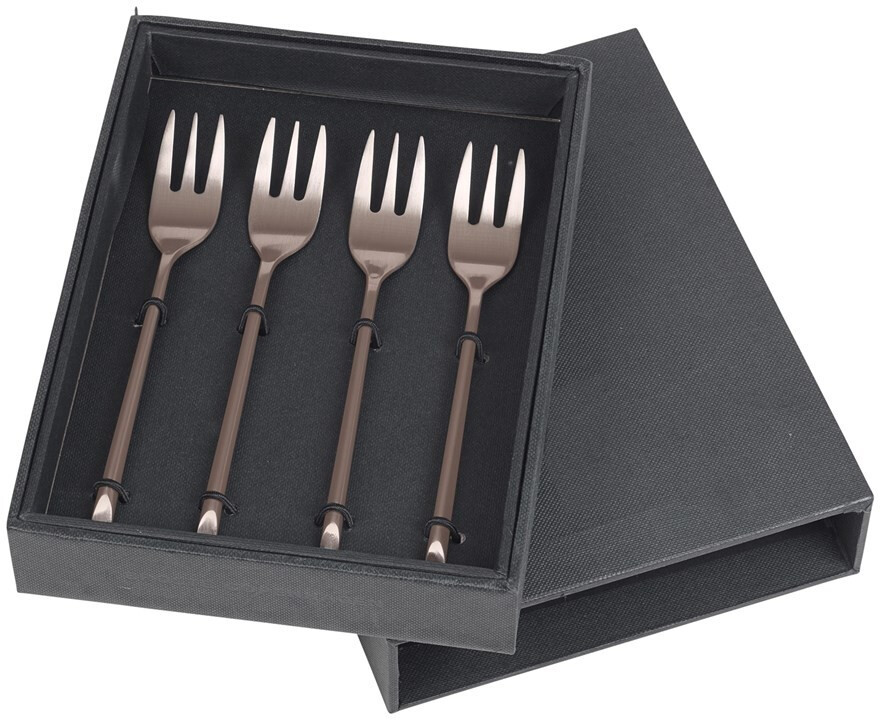 Broste Copenhagen Hune Cake Fork titanium espresso (4 pcs)