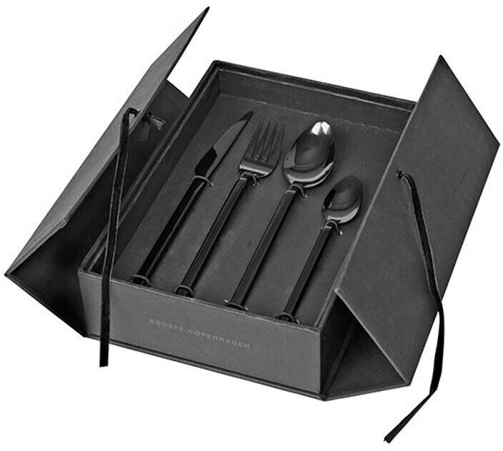 Broste Copenhagen Tvis Cutlery Set 16 pcs black