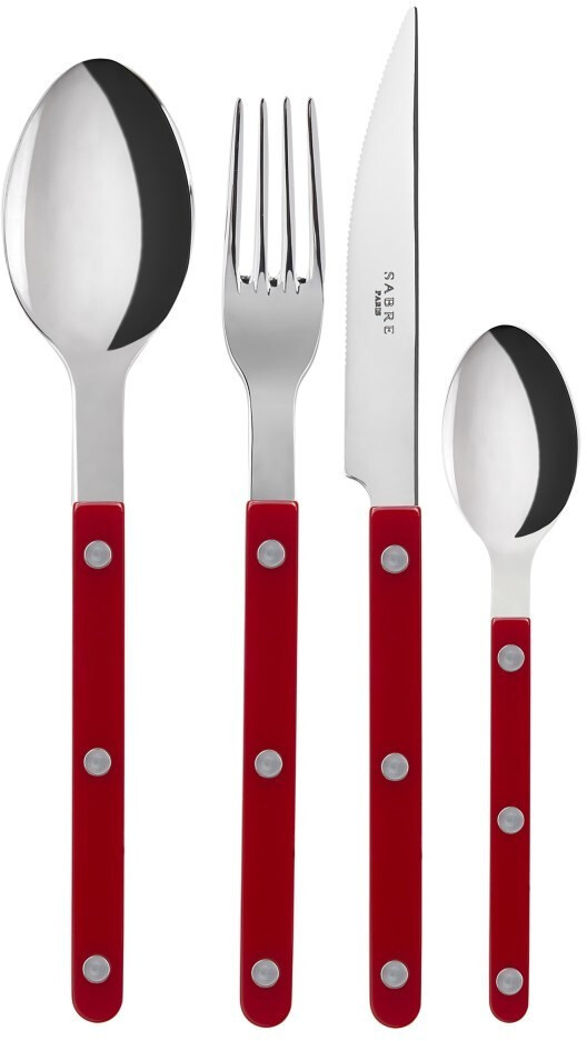 Sabre Paris Bistrot Cutlery Set Shiny 24 pcs burgundy