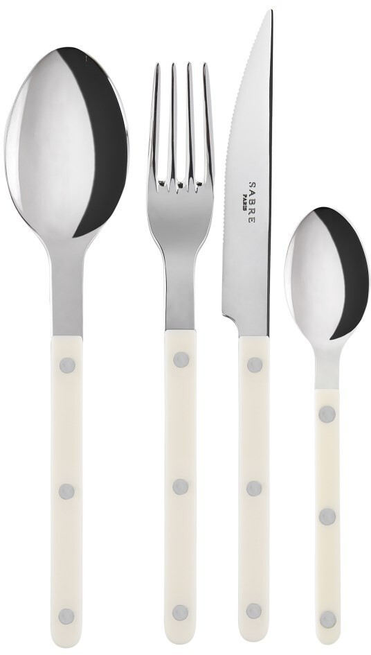 Sabre Paris Bistrot Cutlery Set Shiny 24 pcs Ivory