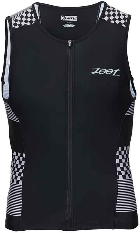 Zoot Zoot Performance Tri Full-zip Tank Silver Checkers