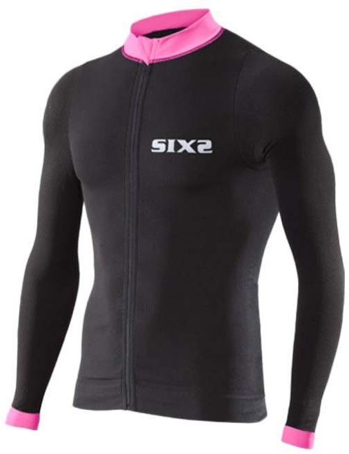SIX2 Jersey L/s Bike Stripes Black / Pink